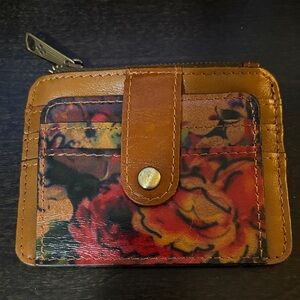 Patricia Nash Floral Leather Wallet - Brown and Red